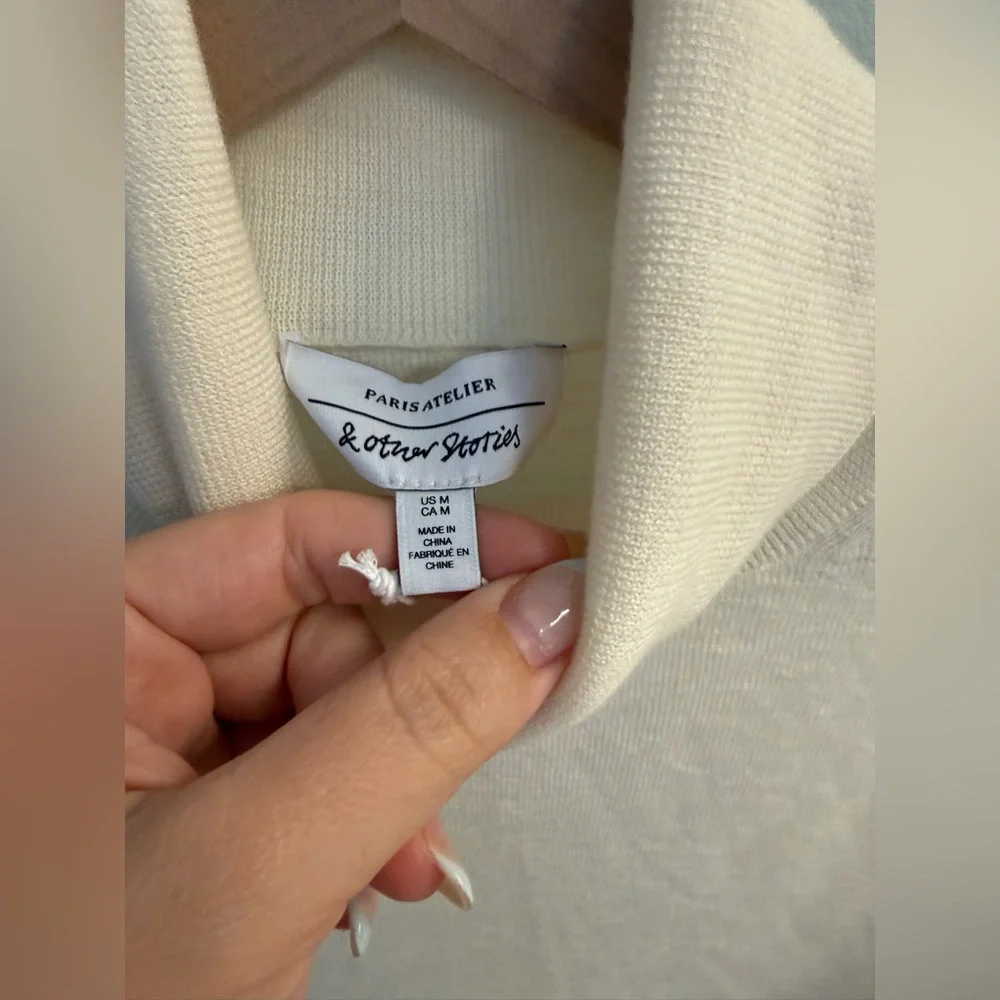 & other stories Cream Turtleneck wool Sweater nwt - Picture 4 of 7